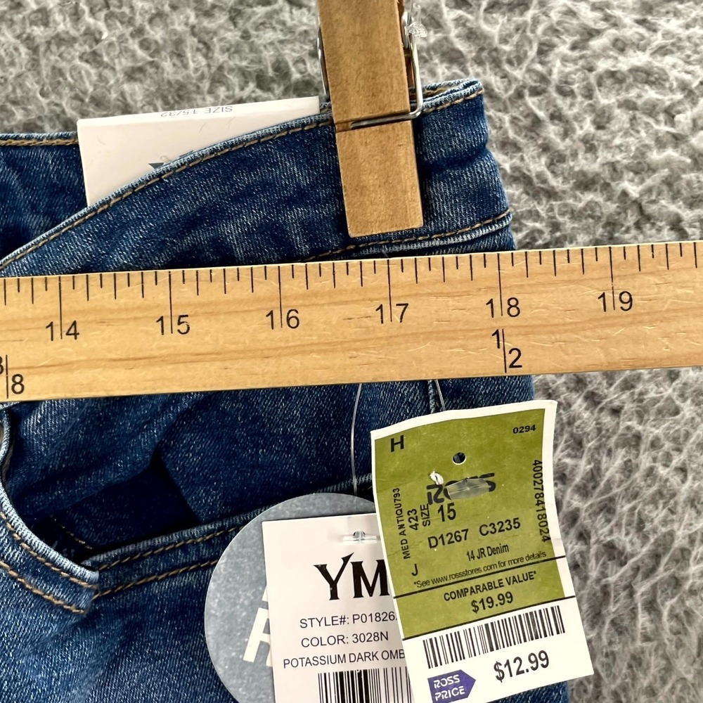 YMI Low Rise Bootcut Jeans Womens 15/32 Blue Denim Western Cowgirl Streetwear - Picture 6 of 16